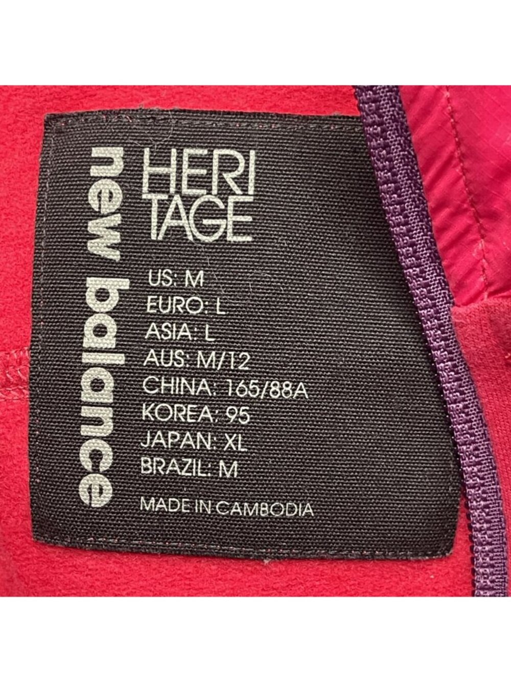 New Balance Heritage Red Full-Zip Jacket Women's M - Picture 3 of 7
